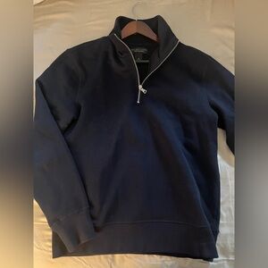 Bloomingdale’s The Men’s Store Quarter Zip Sweater Navy Medium